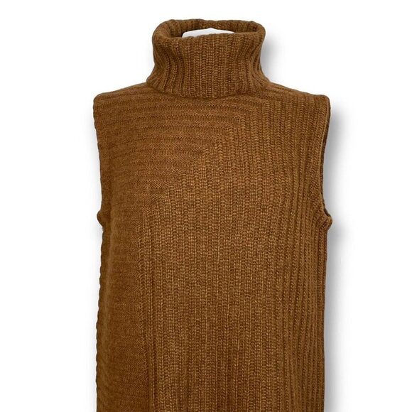 Theory Womens Brown Beylor T Caresse Sweater M Mohair Wool Turtleneck Minimalist - Picture 3 of 8